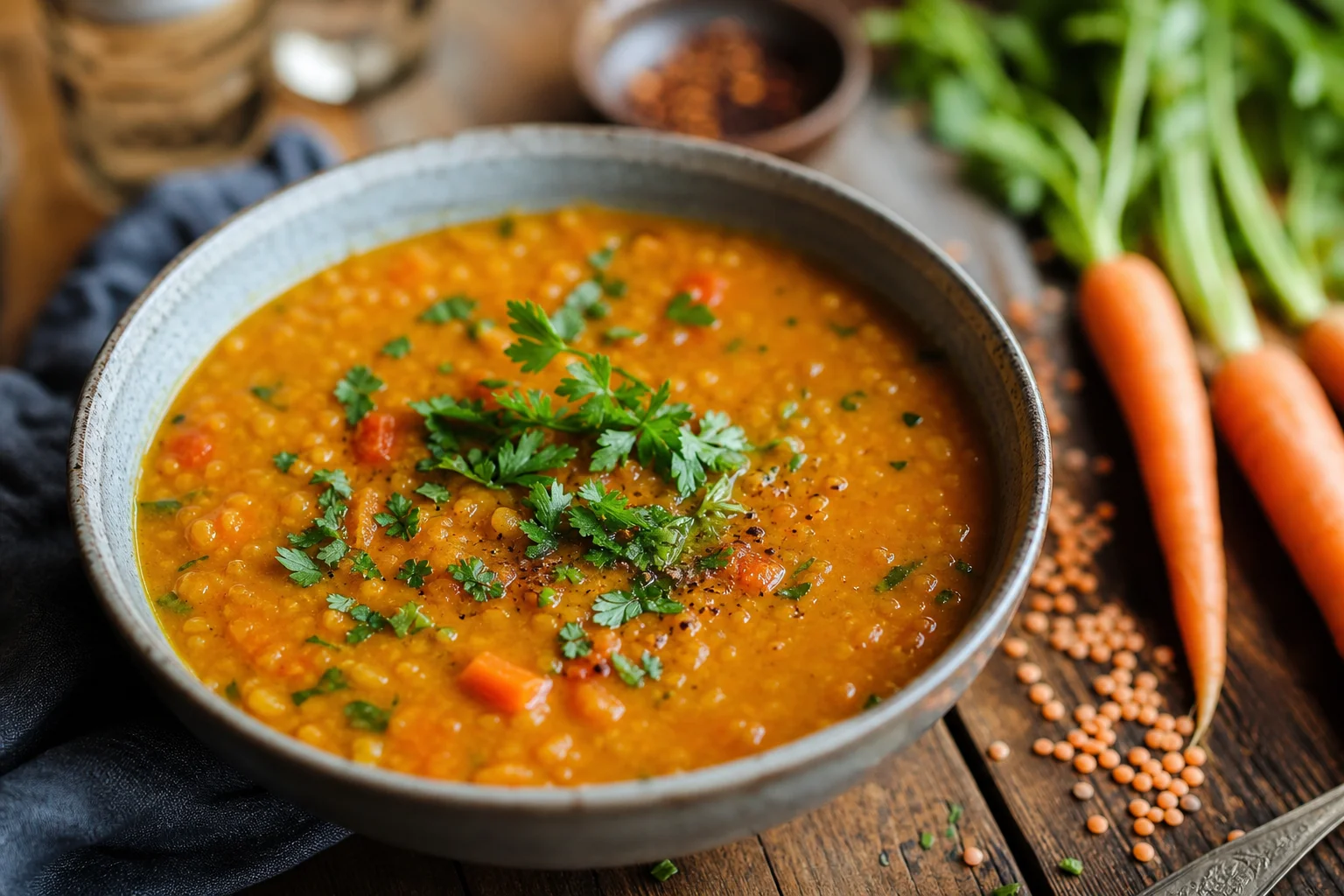 Linsesuppe med grønt